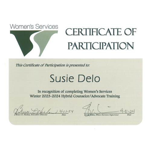 Womens services training
